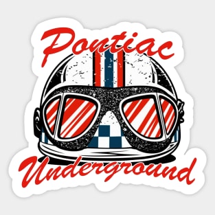 Pontiac Underground Helmet Sticker